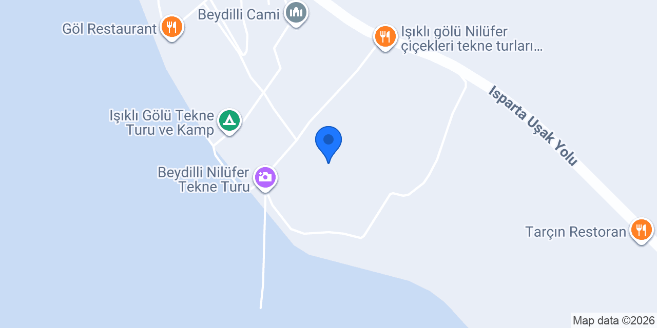Işıklı Gölü Nilüfer Beydilli Tekne Turu konumu