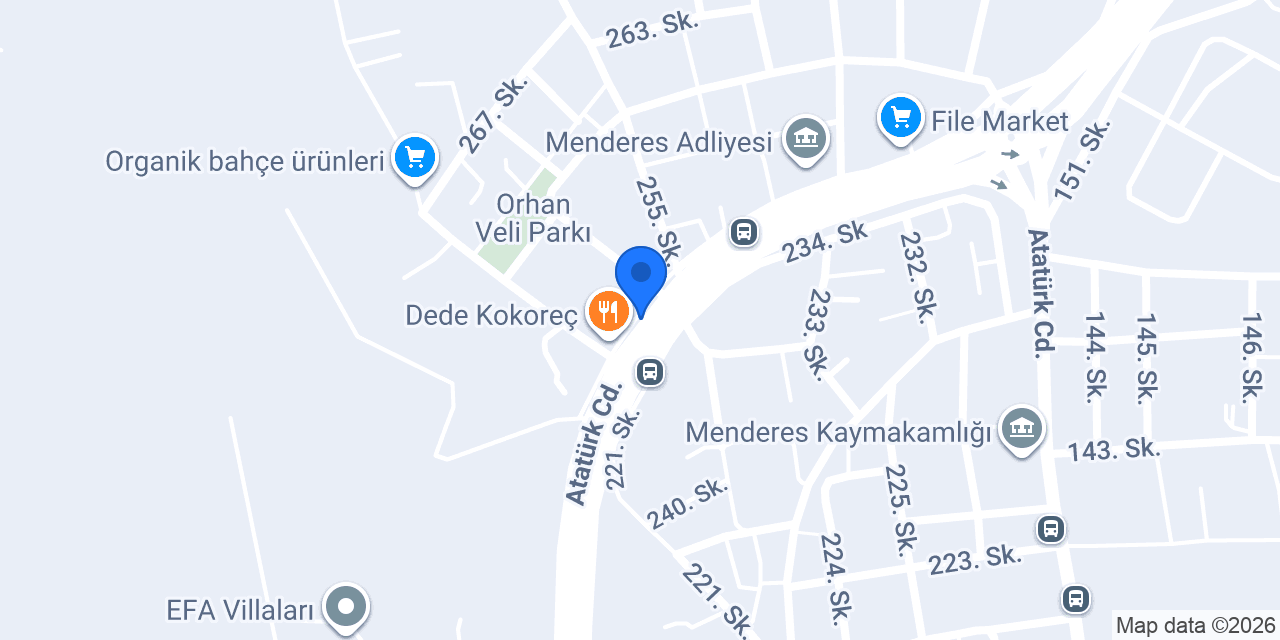 Menderes Ekmek Sanayi konumu