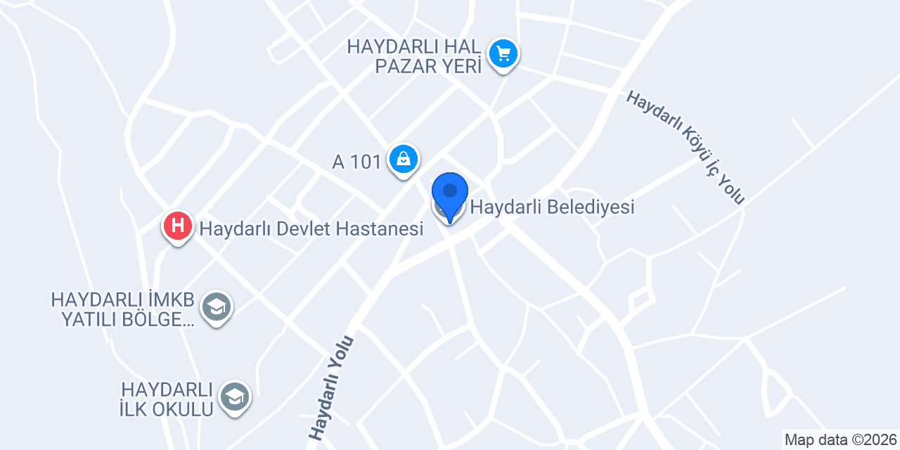 Haydarli Belediyesi konumu