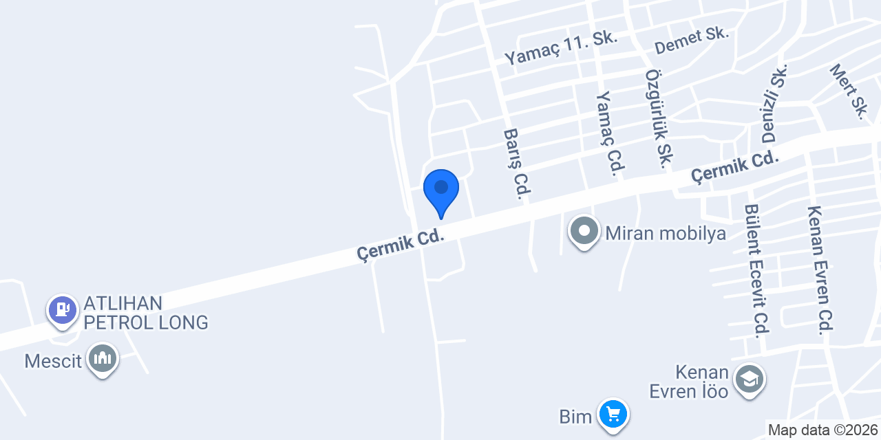 Çakan Mobilya konumu