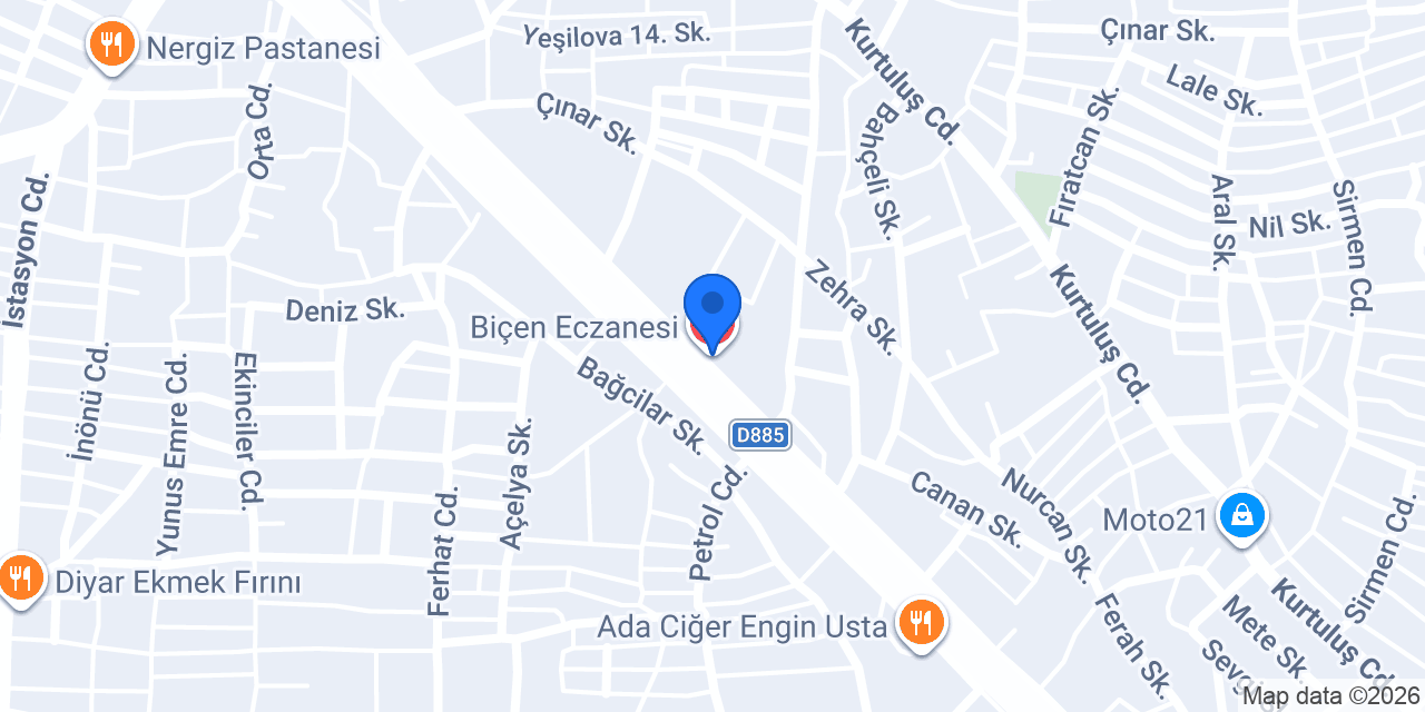Biçen Eczanesi konumu