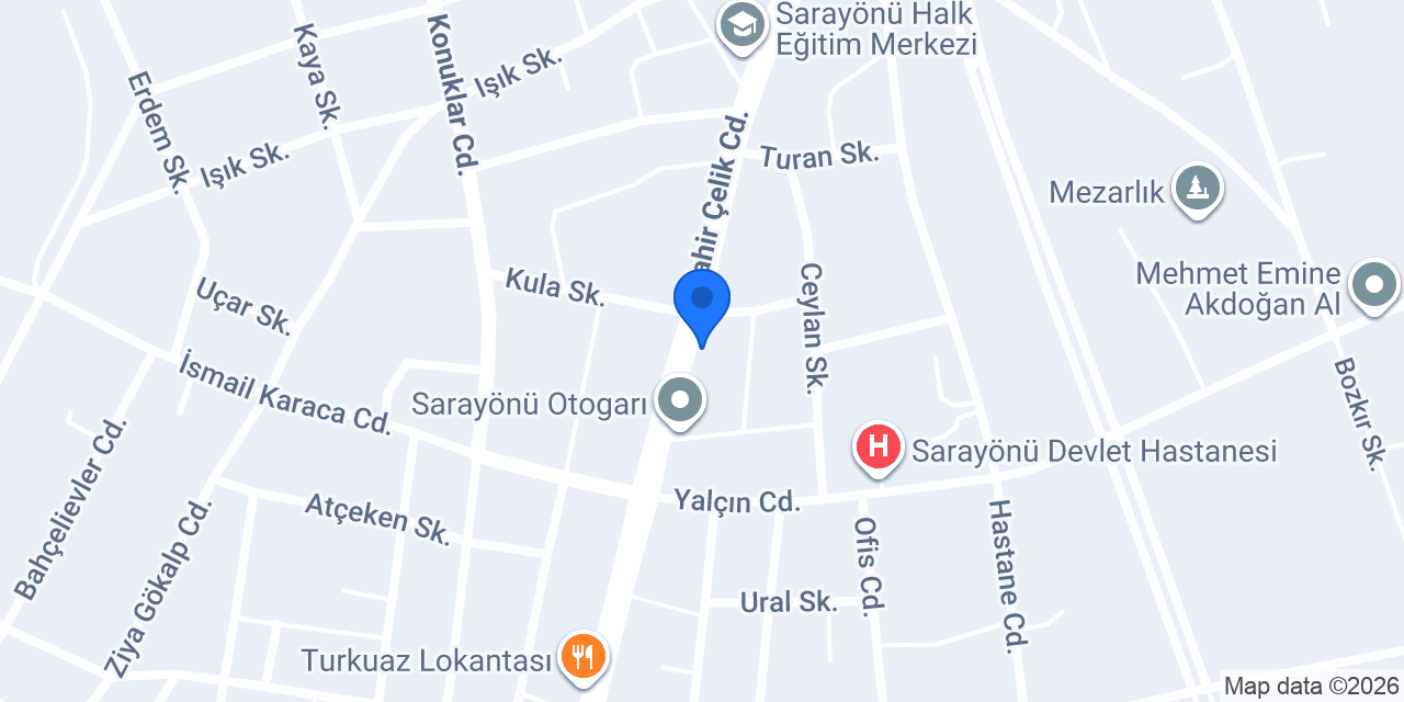 Sarayönü Merkez Otel konumu