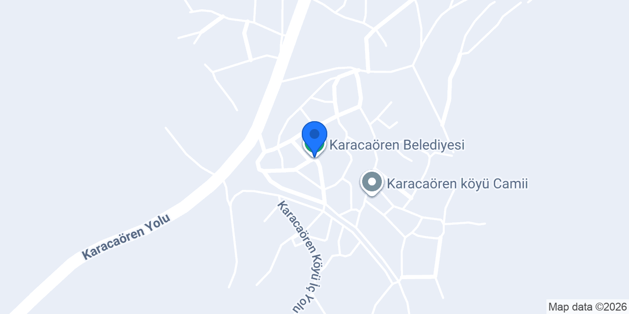 Karacaören Belediyesi konumu