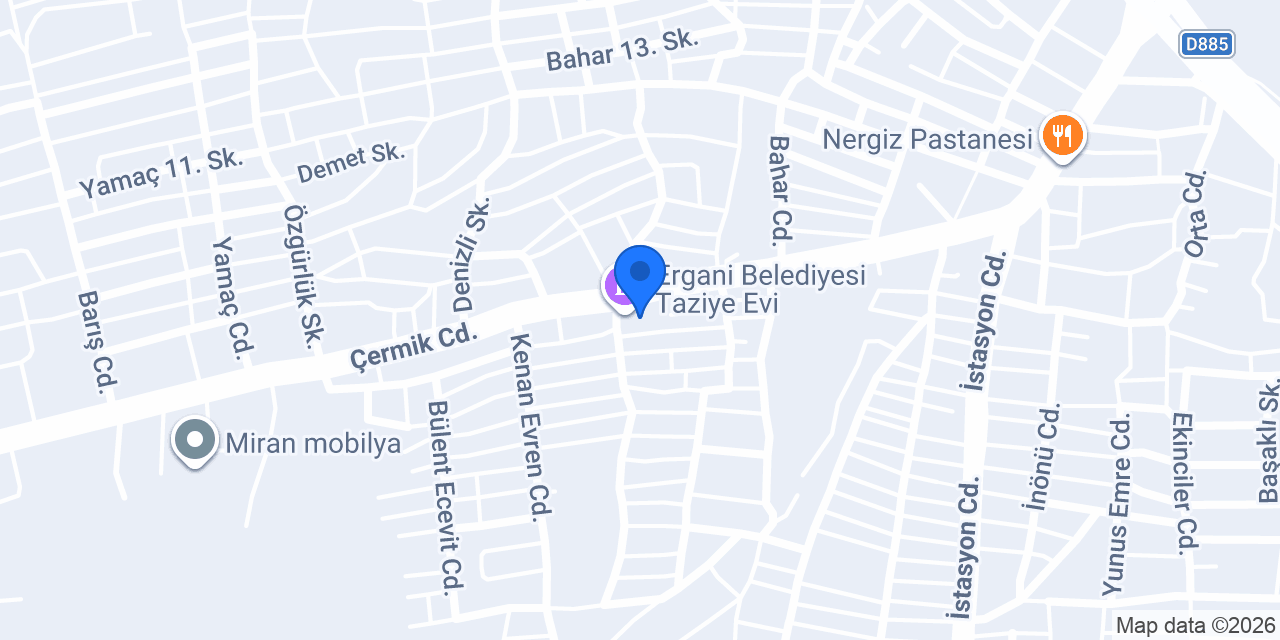 Diski Ergani Şube Müdürlüğü konumu