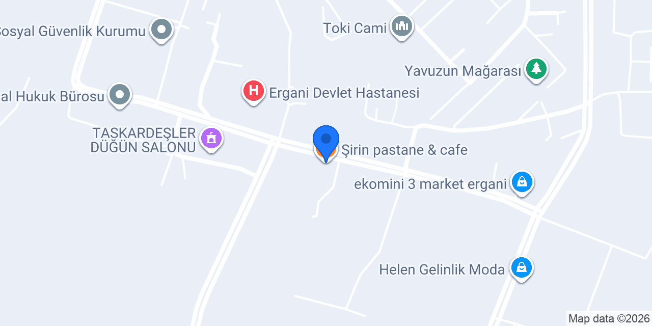 Şirin pastane & cafe konumu