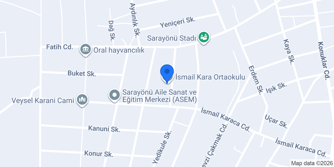İsmail Kara Ortaokulu konumu