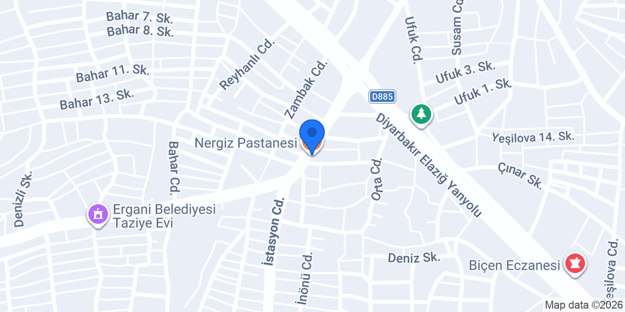 Nergiz Pastanesi konumu