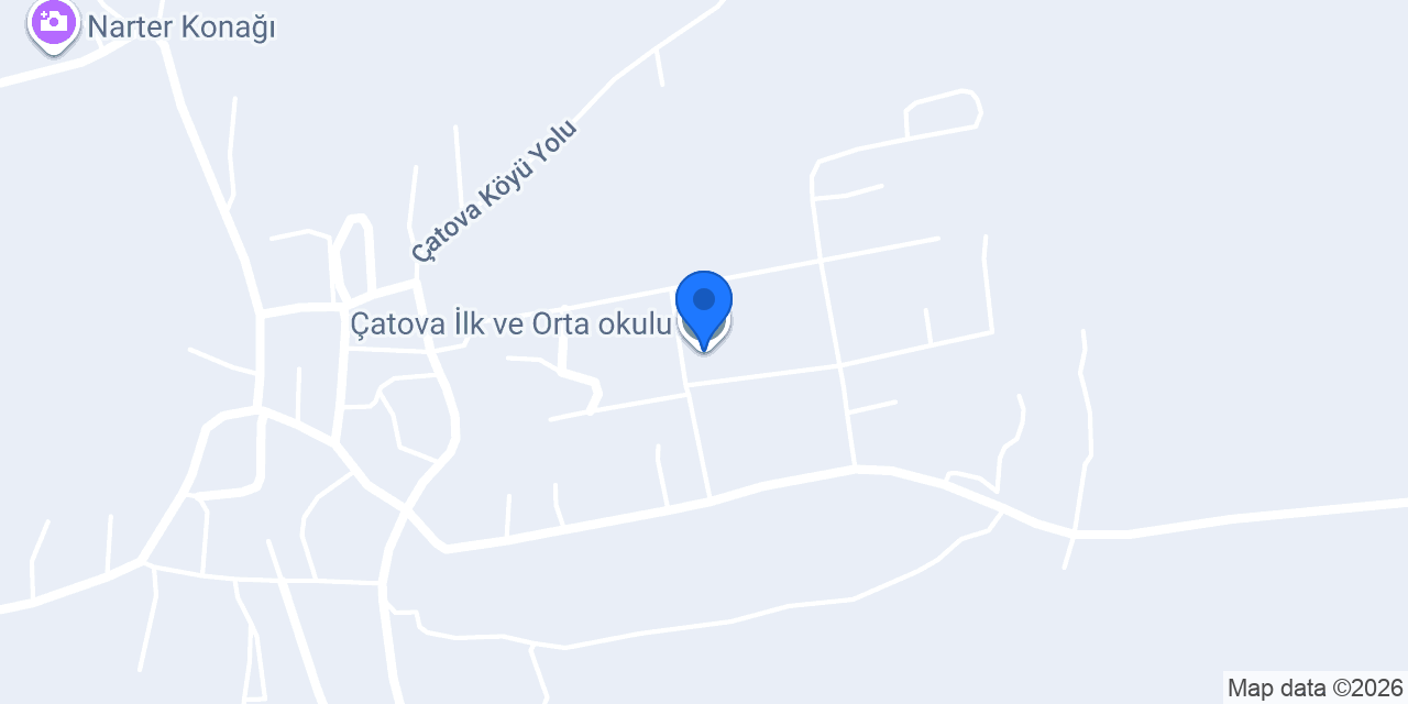 Çatova İlk ve Orta okulu konumu