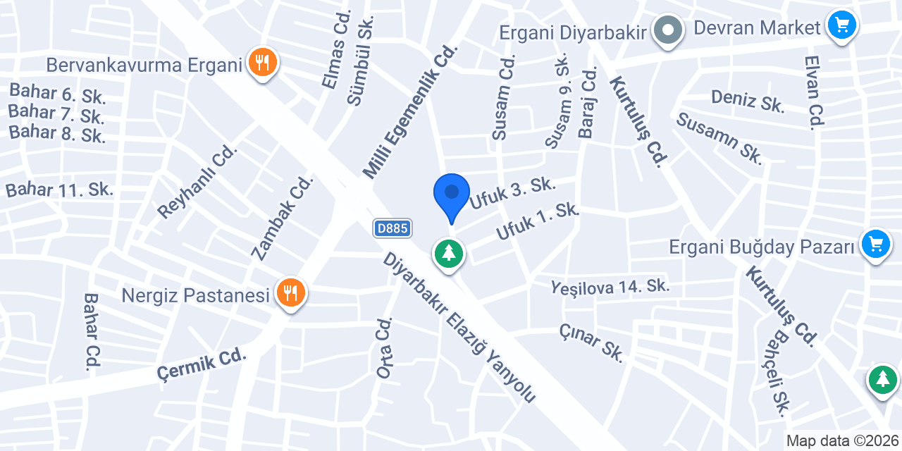 ERGANİ SINAV ÖZEL ÖĞRETİM KURSLARI konumu