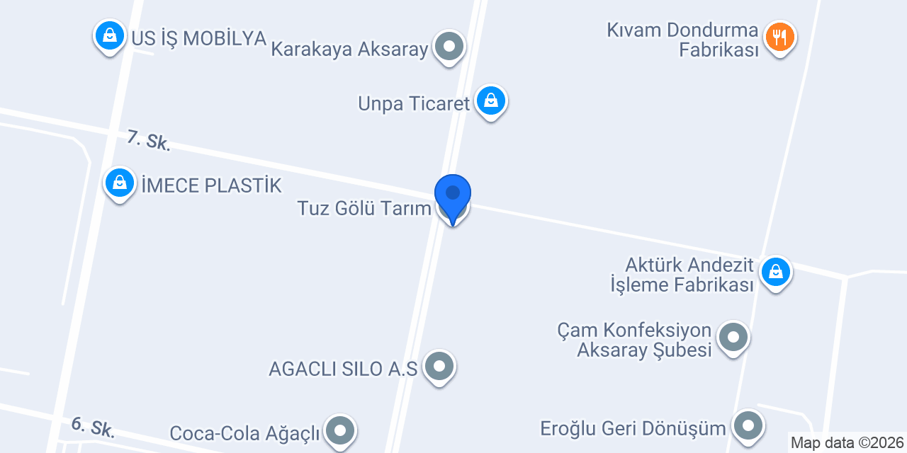 Tuz Gölü Tarım konumu