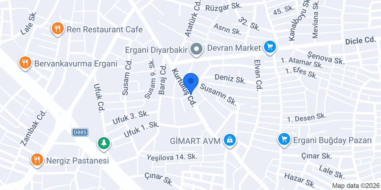 Özgür Mobilya konumu
