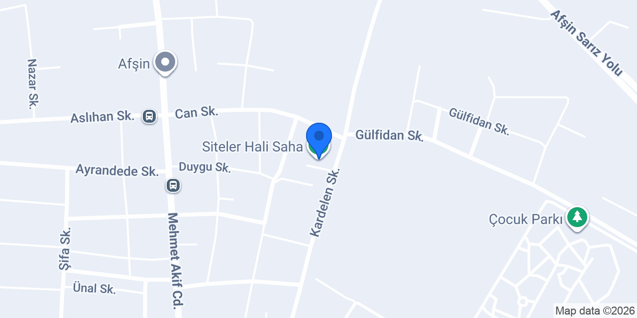 Siteler Hali Saha konumu