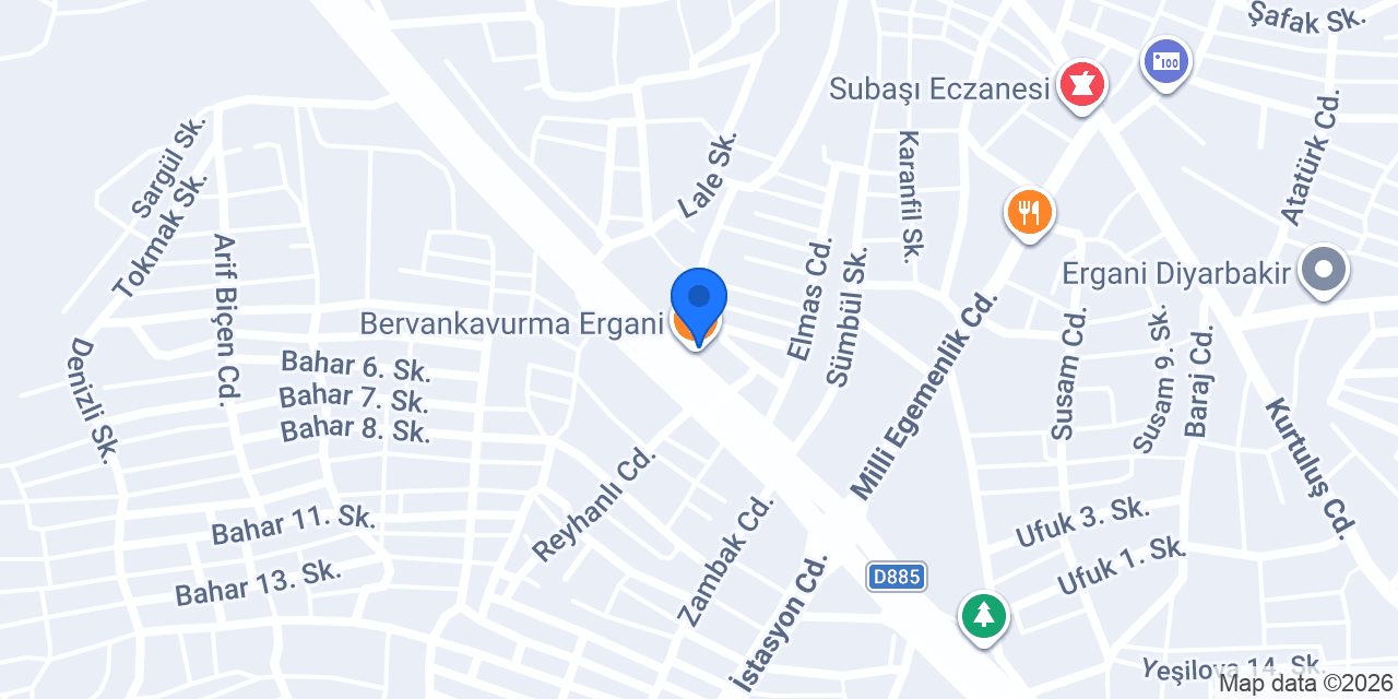 Bervankavurma Ergani konumu