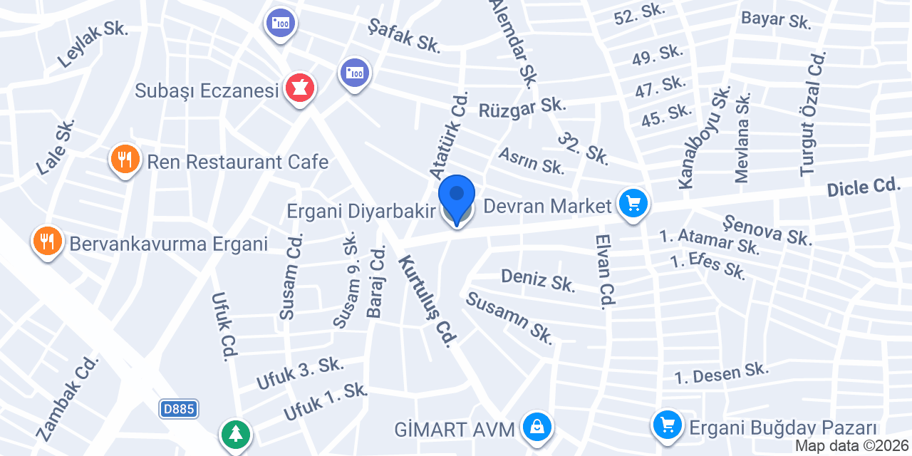 ERGANİ TAKSİ konumu