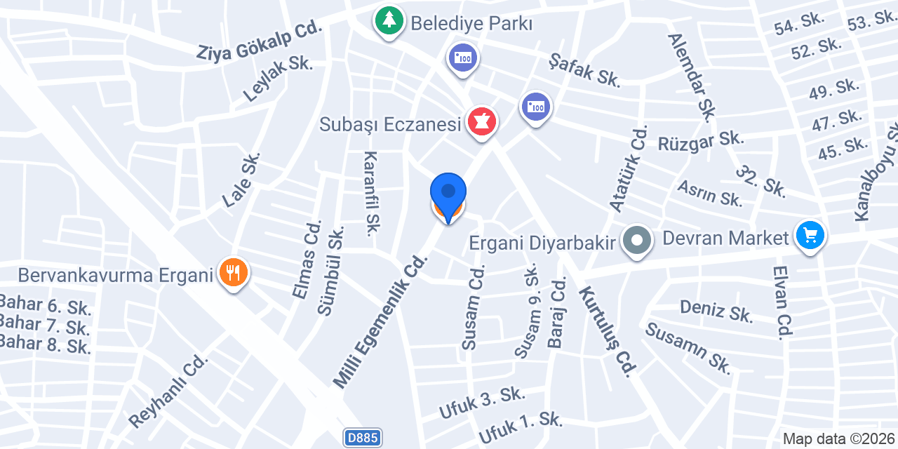 Hey Döner Ergani konumu