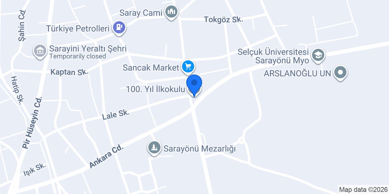 100. Yıl İlkokulu konumu