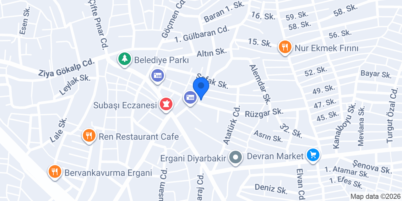 Ergani Final Kurs Merkezi konumu