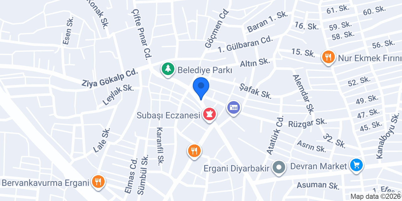 ERGANİ kebap salonu konumu