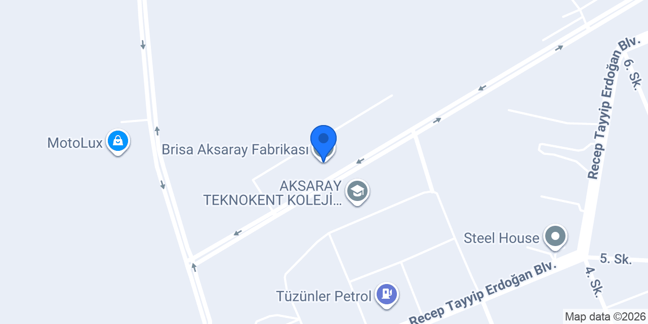 Brisa Aksaray Fabrikası konumu