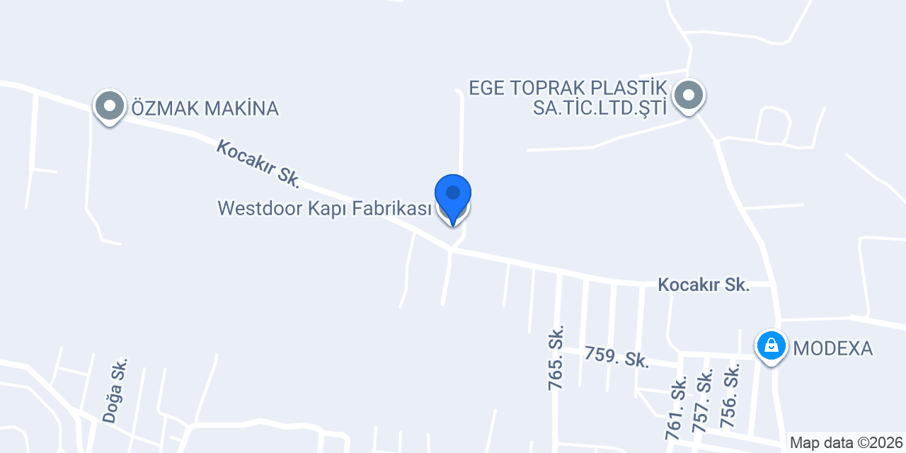 Westdoor Kapı Fabrikası konumu