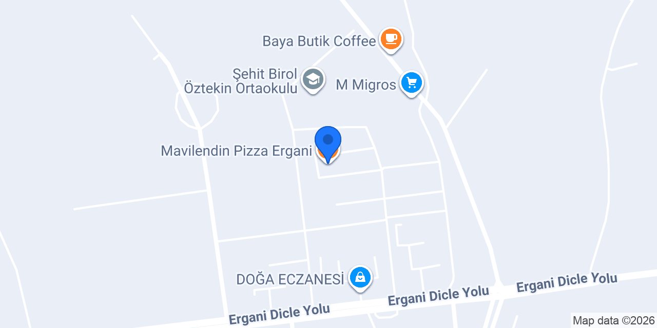 Mavilendin Pizza Ergani konumu