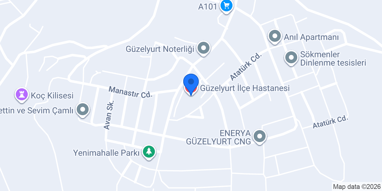 Güzelyurt İlçe Hastanesi konumu