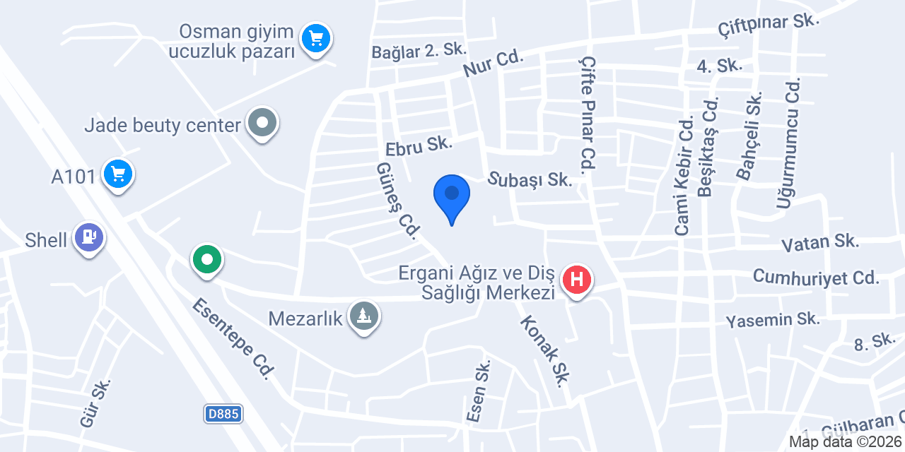 Ergani İlkokulu konumu
