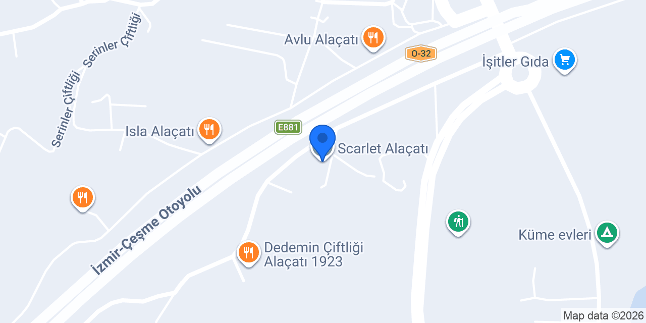 Scarlet Alaçatı konumu