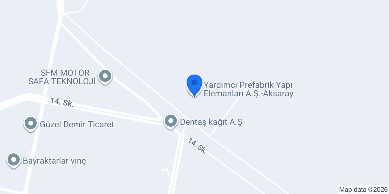 Yardımcı Prefabrik Yapı Elemanları A.Ş.-Aksaray konumu