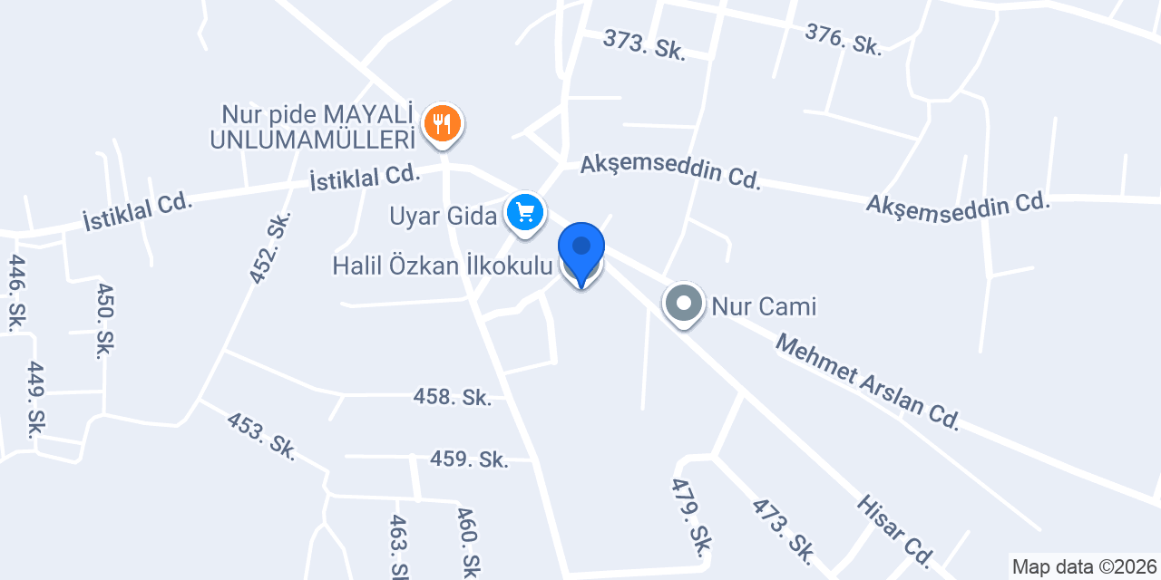 Halil Özkan İlkokulu konumu