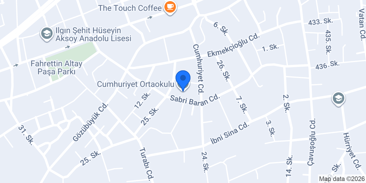 Cumhuriyet Ortaokulu konumu