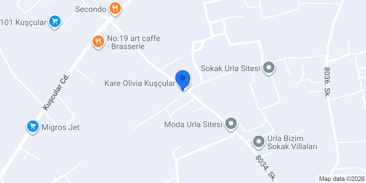 Kare Olivia Kuşçular konumu