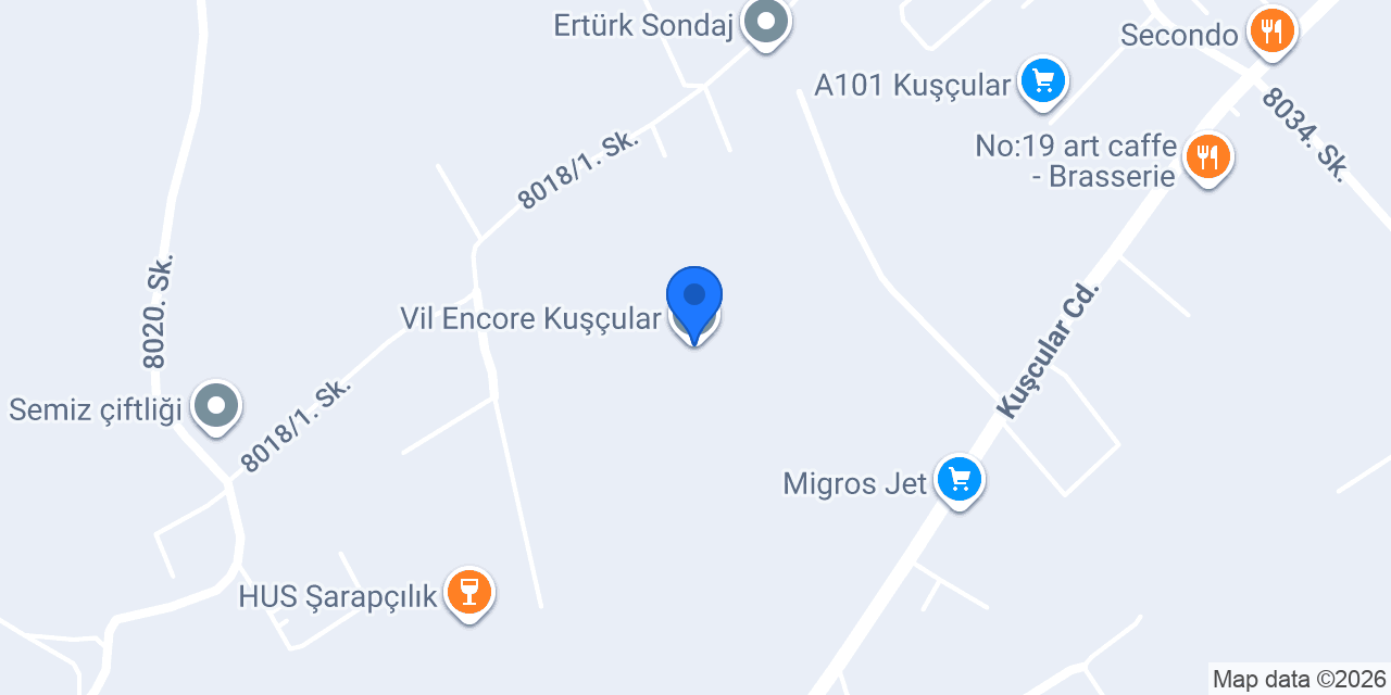 Vil Encore Kuşçular konumu