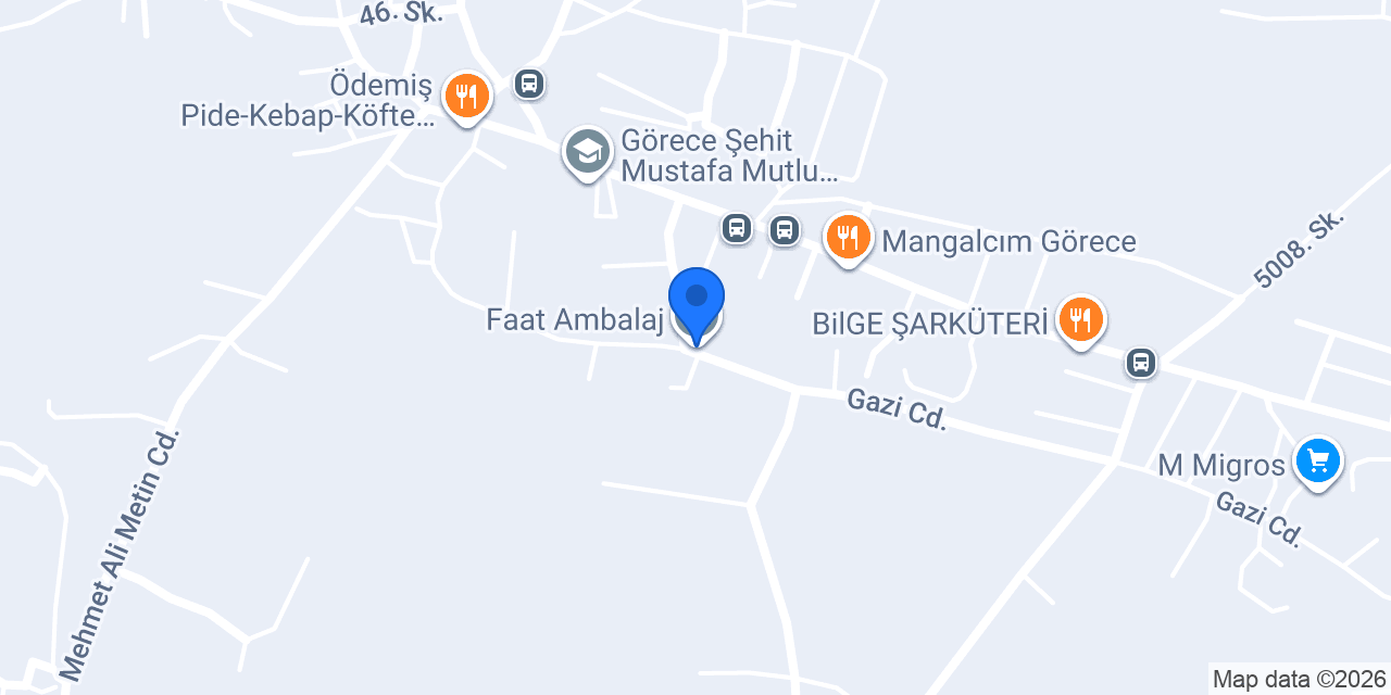 Faat Ambalaj konumu