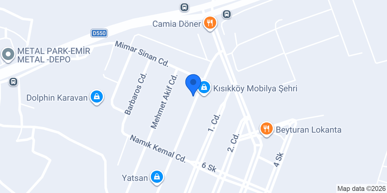 Modes Mobilya Kısıkköy Mobilya Mağazası konumu