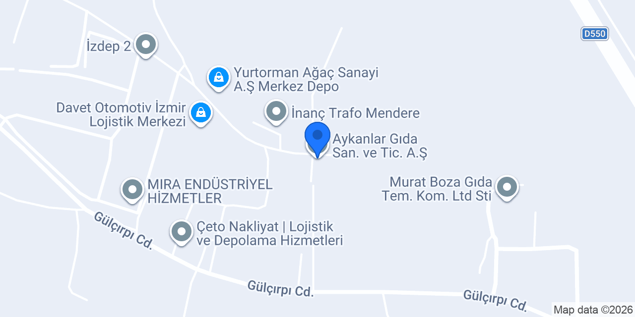 Aykanlar Gıda San. ve Tic. A.Ş. konumu