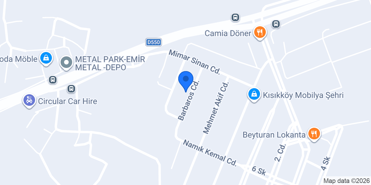 Vizyon Ofis Mobilyaları Kısıkköy konumu