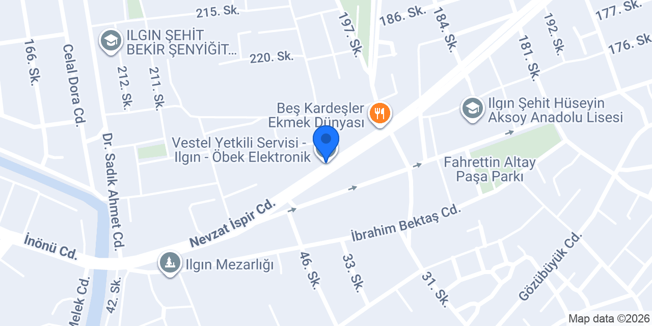 Vestel Yetkili Servisi - Ilgın - Öbek Elektronik konumu