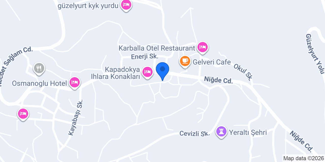 Kapadokya Balayı Otelleri (Akıncı Konağı) konumu