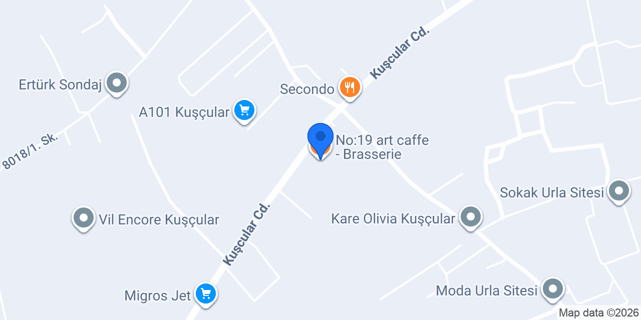 No:19 art caffe - Brasserie konumu