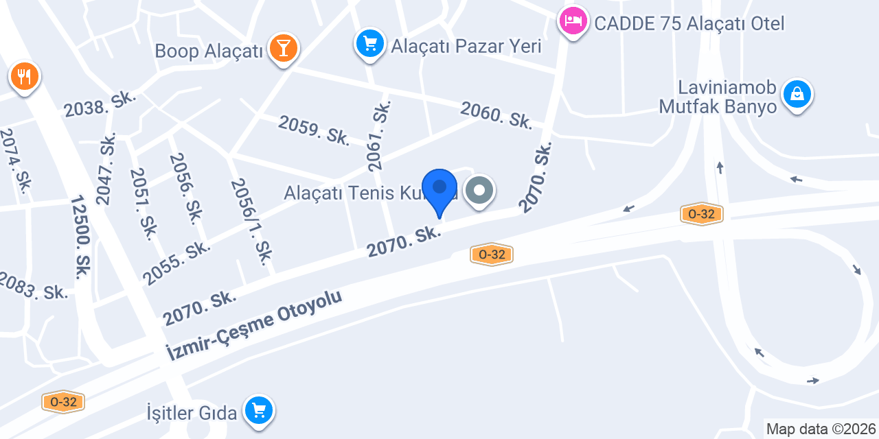 The Six Alaçatı Hotel konumu