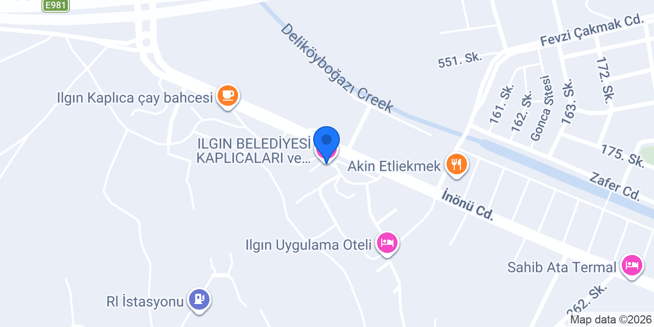Ilgın Kaplıca Restoran konumu