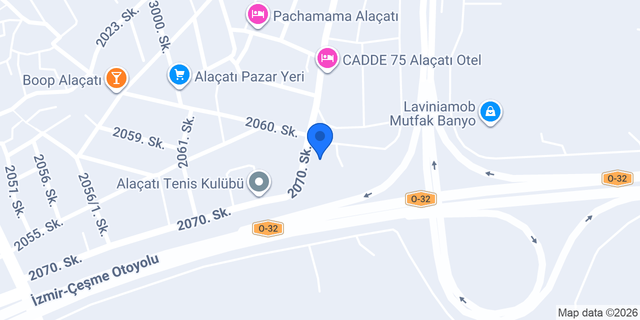 Alaçatı Asmaaltı Cafe konumu