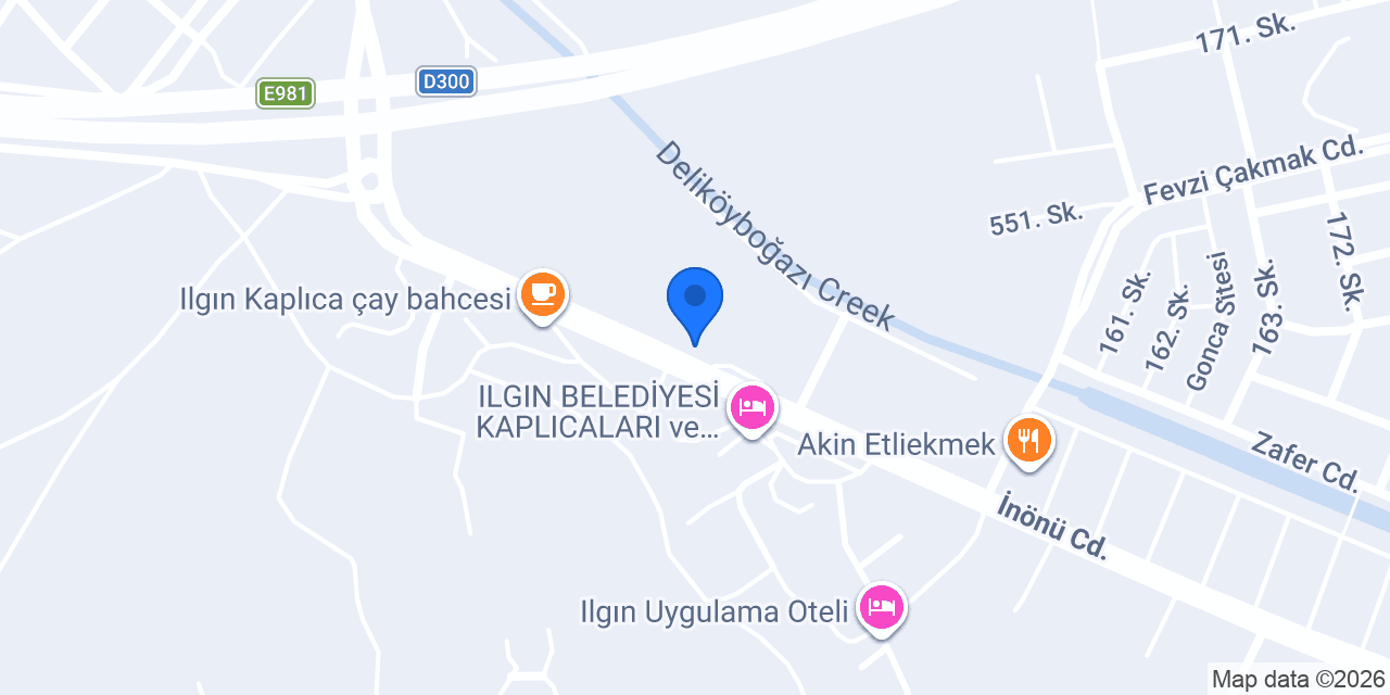 Öztürk Termal Otel konumu