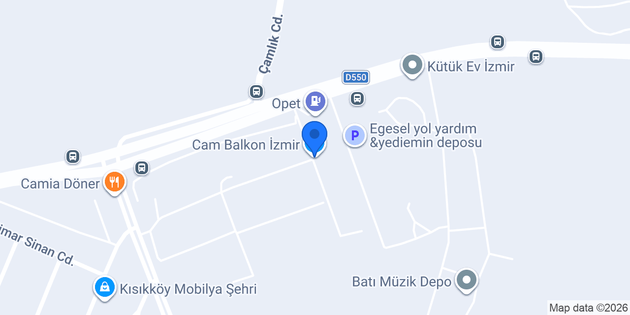 Cam Balkon İzmir konumu