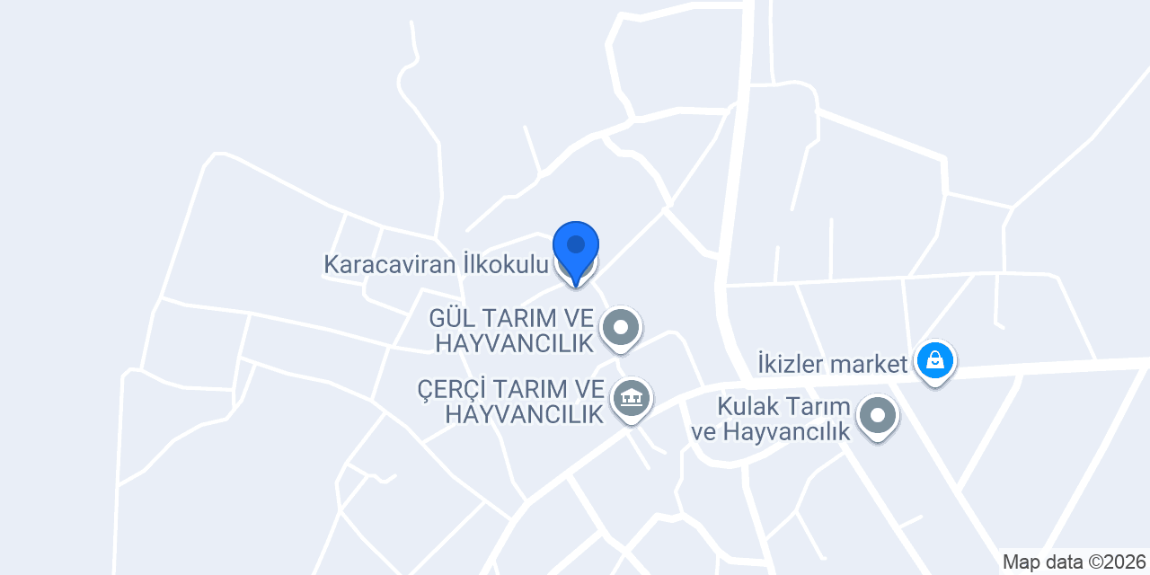 Karacaviran İlkokulu konumu