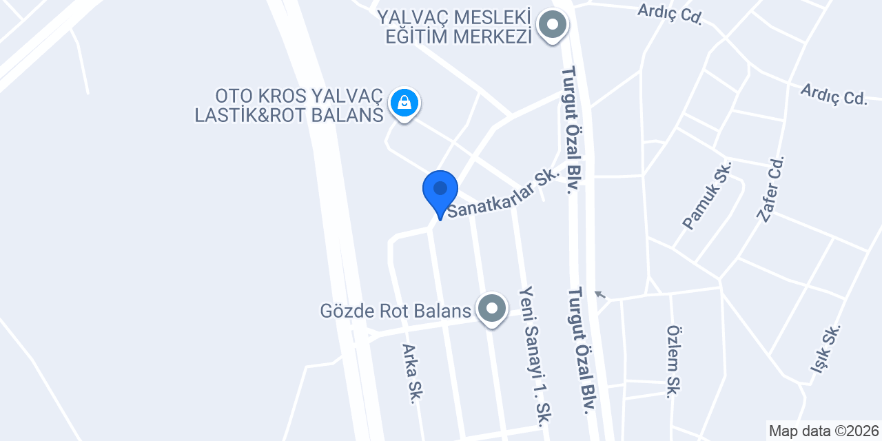 Güleç Oto Boya konumu