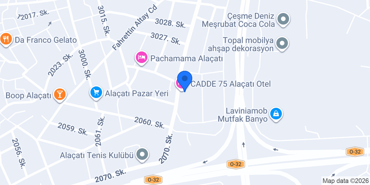 CADDE 75 Alaçatı Otel konumu