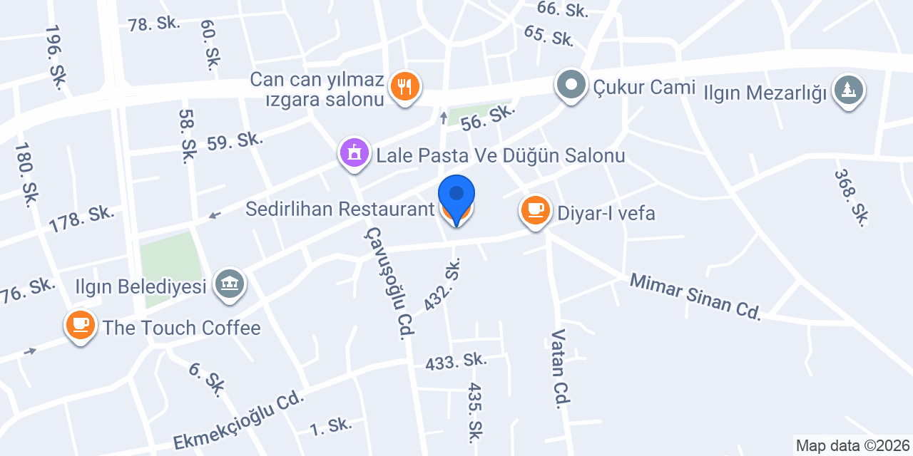 Sedirlihan Restaurant konumu