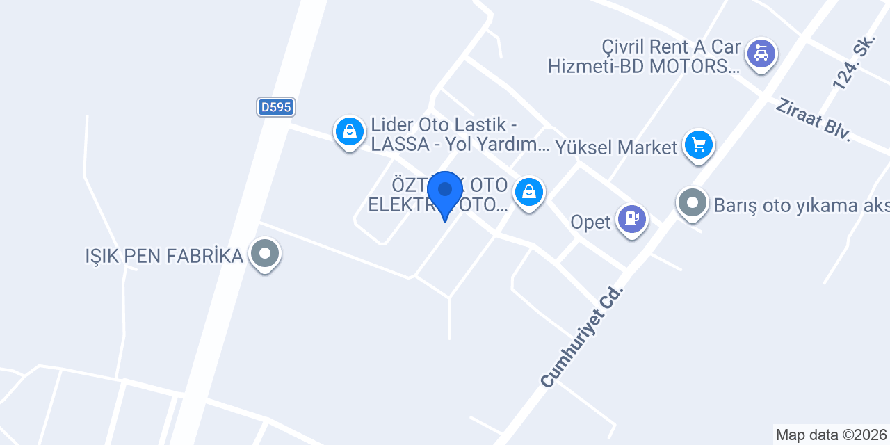 Dere Oto Lastik konumu